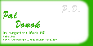 pal domok business card