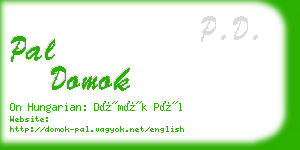pal domok business card